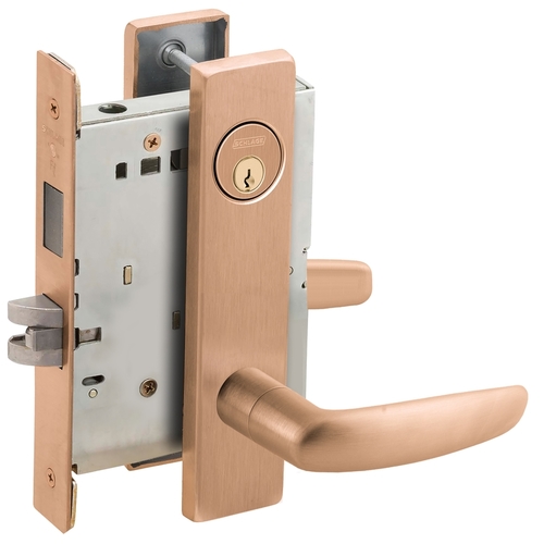 L9456P Mortise Corridor Lock, Satin Bronze