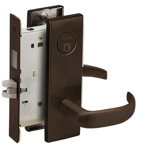 Store / Utility Room Mortise Lock C Keyway with 17 Lever and N Escutcheon Oil Rubbed Bronze Finish