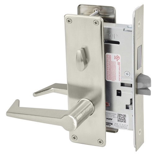 Mortise Lock Satin Nickel Plated Clear Coated