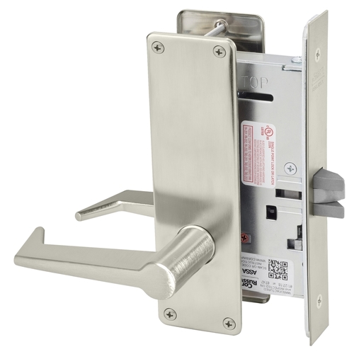 Mortise Lock Satin Nickel Plated Clear Coated