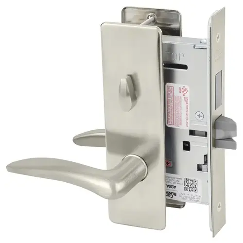 Mortise Lock Satin Nickel Plated Clear Coated