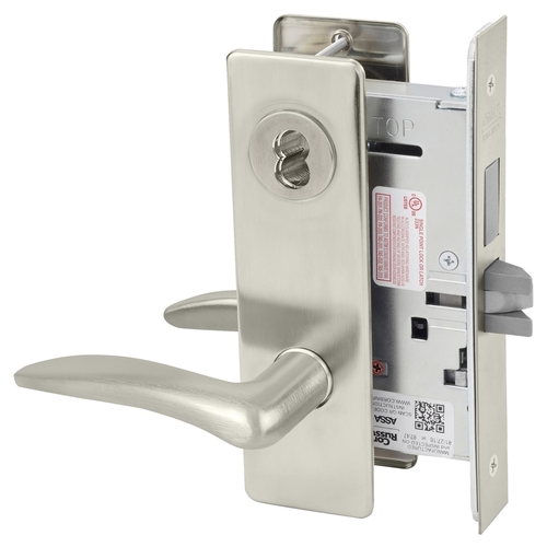 Mortise Lock Satin Nickel Plated Clear Coated