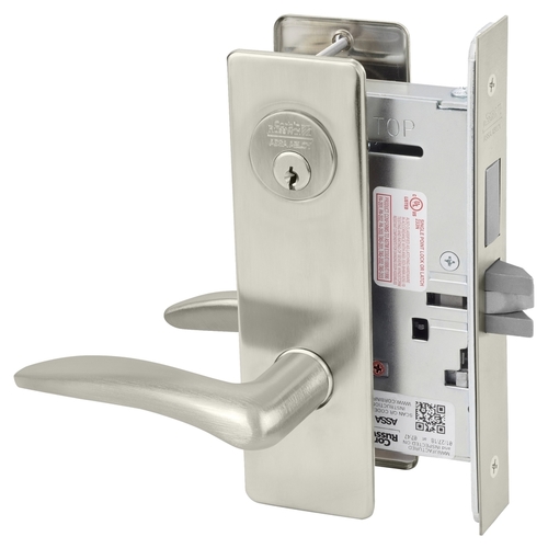 Mortise Lock Satin Nickel Plated Clear Coated