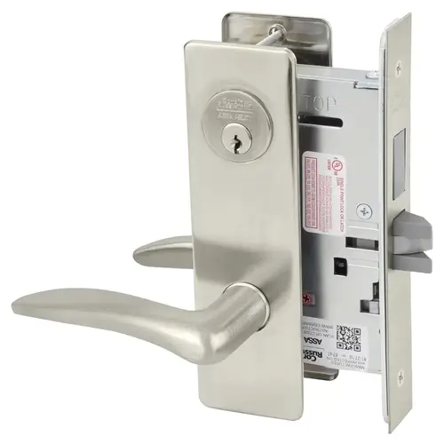 Mortise Lock Satin Nickel Plated Clear Coated