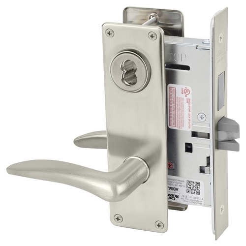 Mortise Lock Satin Nickel Plated Clear Coated
