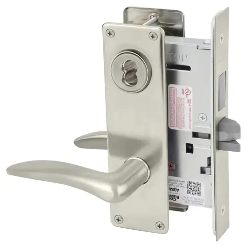 Mortise Lock Satin Nickel Plated Clear Coated