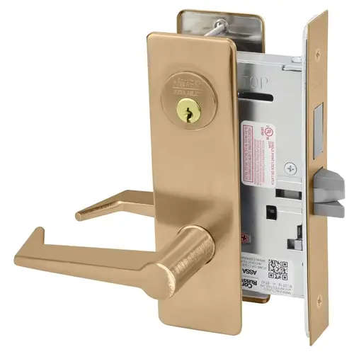 Mortise Lock Satin Bronze Clear Coated