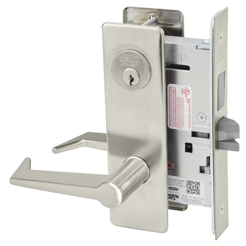 Mortise Lock Satin Nickel Plated Clear Coated