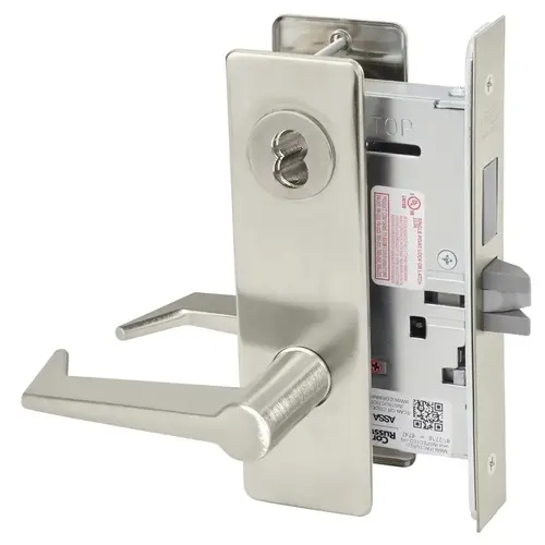 Mortise Lock Satin Nickel Plated Clear Coated