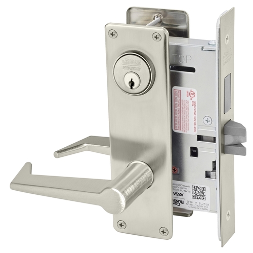 Mortise Lock Satin Nickel Plated Clear Coated