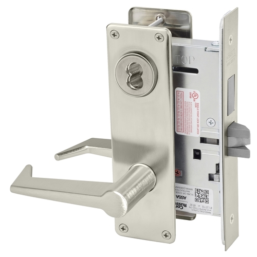 Mortise Lock Satin Nickel Plated Clear Coated