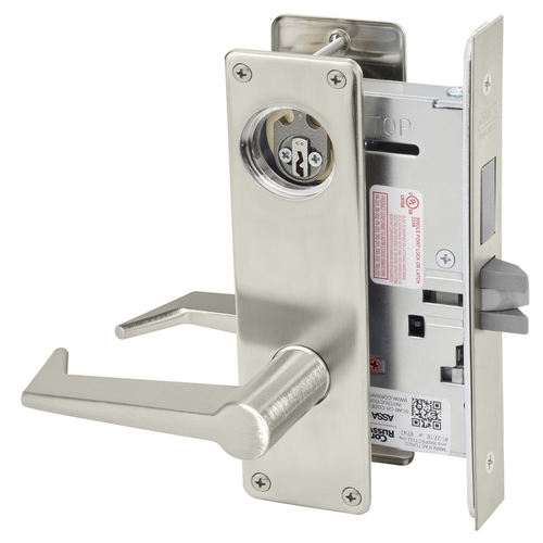 Mortise Lock Satin Nickel Plated Clear Coated