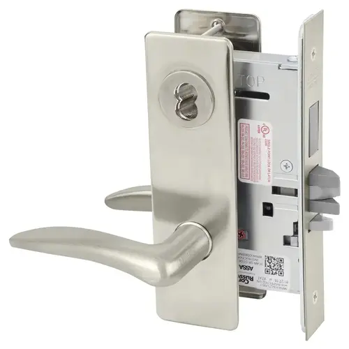 Mortise Lock Satin Nickel Plated Clear Coated