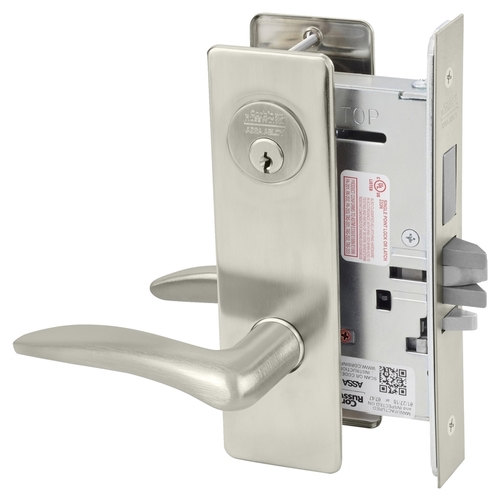 Mortise Lock Satin Nickel Plated Clear Coated