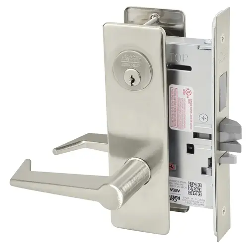 Mortise Lock Satin Nickel Plated Clear Coated