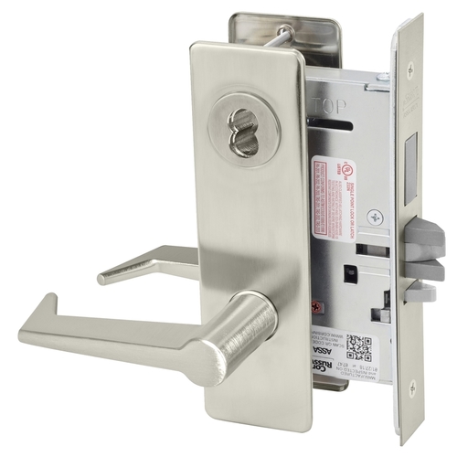 Mortise Lock Satin Nickel Plated Clear Coated