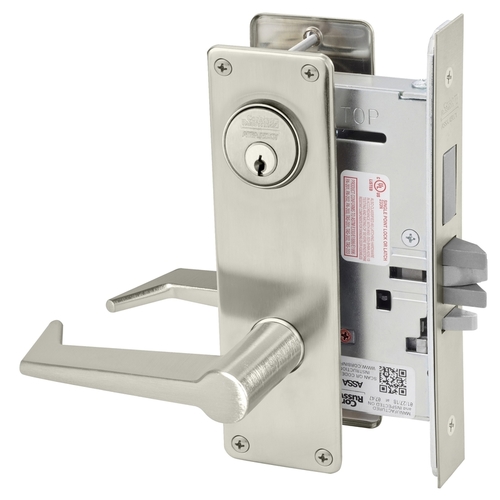 Mortise Lock Satin Nickel Plated Clear Coated