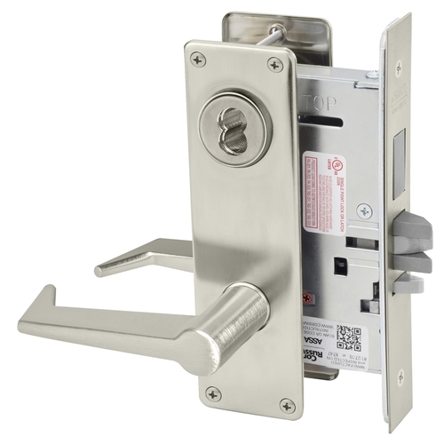 Mortise Lock Satin Nickel Plated Clear Coated