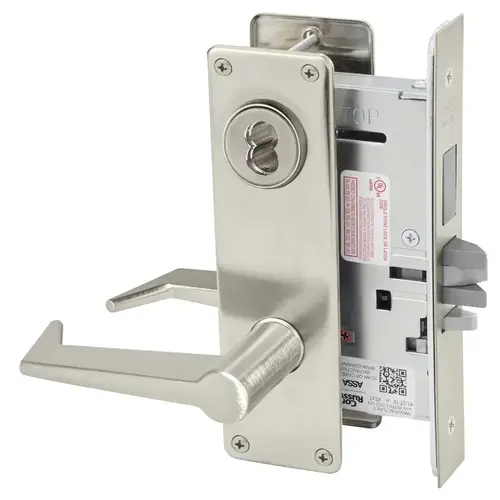 Mortise Lock Satin Nickel Plated Clear Coated