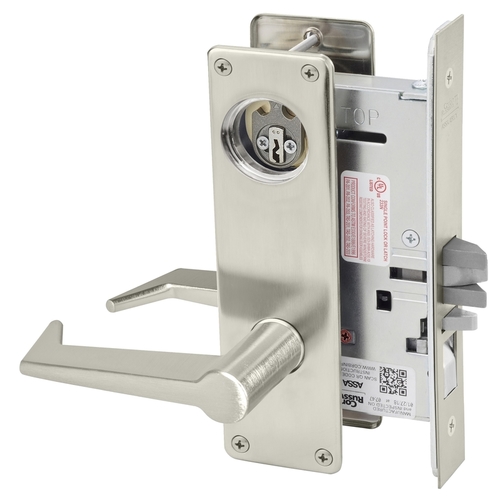 Mortise Lock Satin Nickel Plated Clear Coated