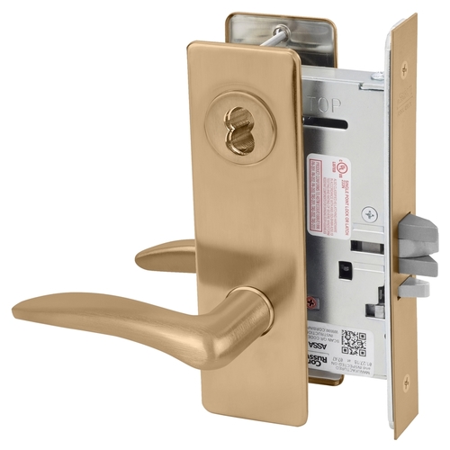 Mortise Lock Satin Bronze Clear Coated