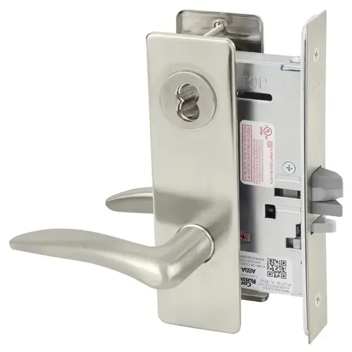 Mortise Lock Satin Nickel Plated Clear Coated