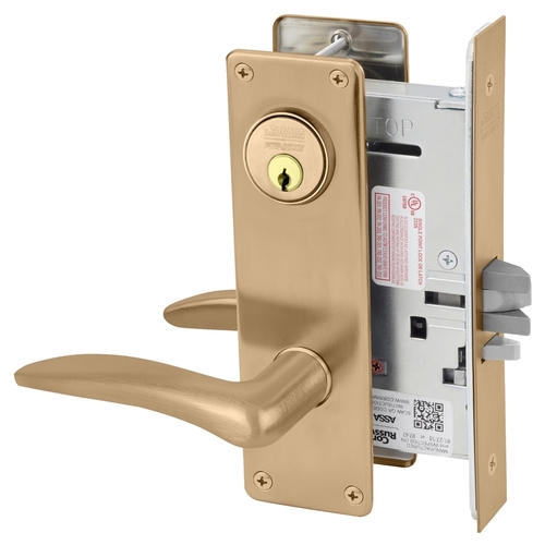 Mortise Lock Satin Bronze Clear Coated