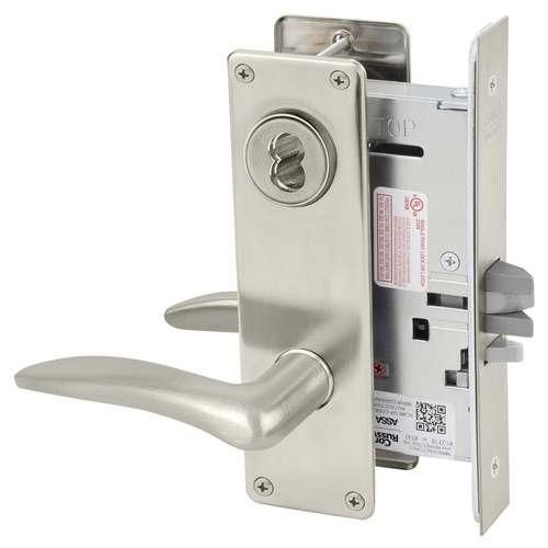 Mortise Lock Satin Nickel Plated Clear Coated