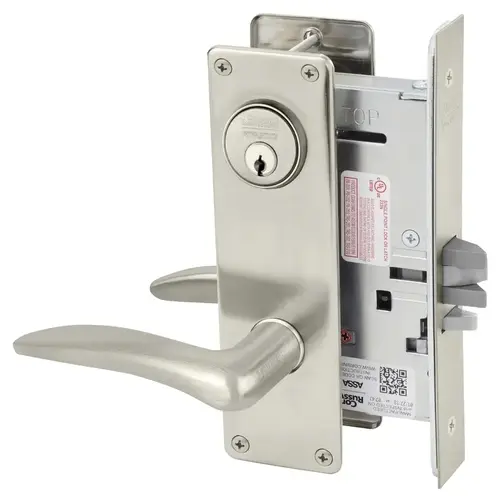 Mortise Lock Satin Nickel Plated Clear Coated