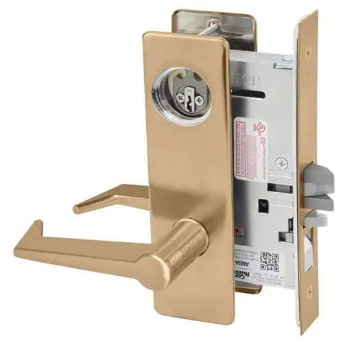 Mortise Lock Satin Bronze Clear Coated