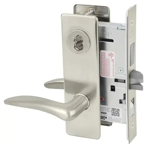 Mortise Lock Satin Nickel Plated Clear Coated