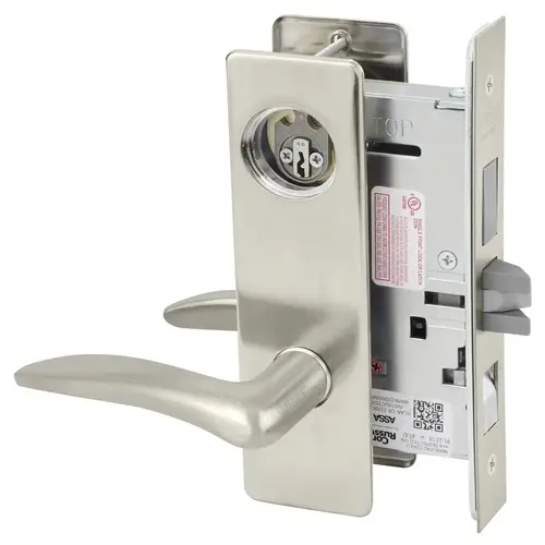 Mortise Lock Satin Nickel Plated Clear Coated