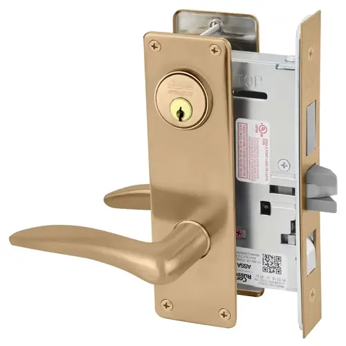 Mortise Lock Satin Bronze Clear Coated