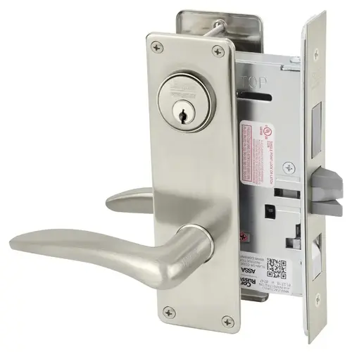 Mortise Lock Satin Nickel Plated Clear Coated