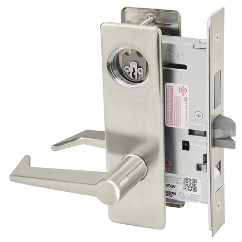 Mortise Lock Satin Nickel Plated Clear Coated