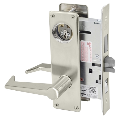 Mortise Lock Satin Nickel Plated Clear Coated