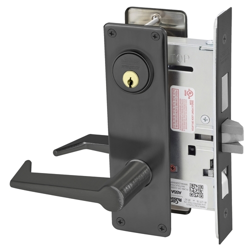 Mortise Lock Black Oxidized Bronze, Oil Rubbed