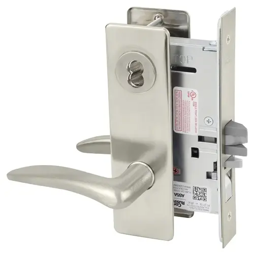 Mortise Lock Satin Nickel Plated Clear Coated