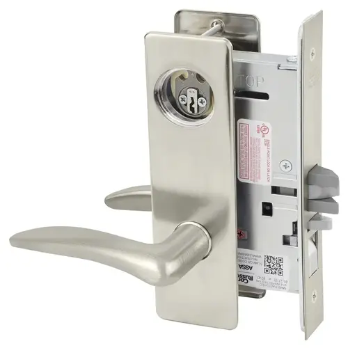 Mortise Lock Satin Nickel Plated Clear Coated