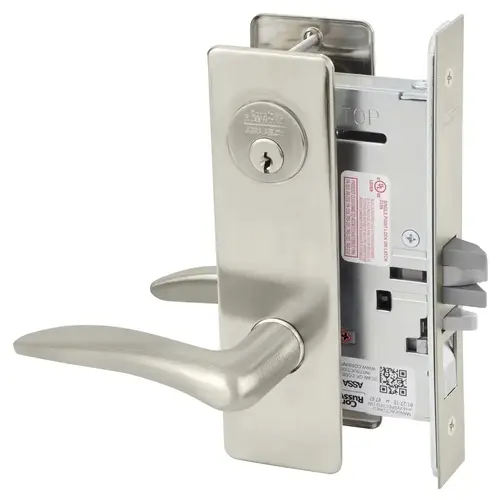 Mortise Lock Satin Nickel Plated Clear Coated