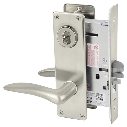 Mortise Lock Satin Nickel Plated Clear Coated