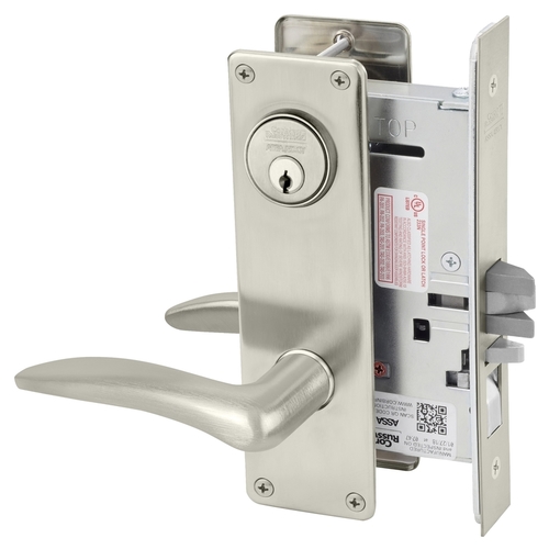 Mortise Lock Satin Nickel Plated Clear Coated