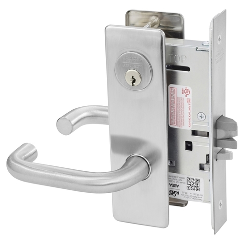 ML2053 Mortise Entrance Lever Lockset Satin Stainless Steel