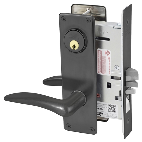 Mortise Lock Black Oxidized Bronze, Oil Rubbed