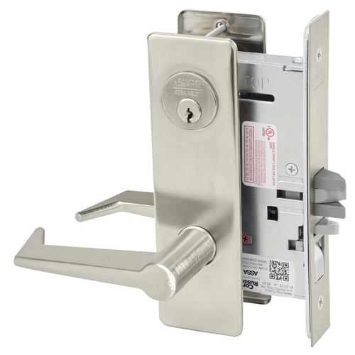 Mortise Lock Satin Nickel Plated Clear Coated