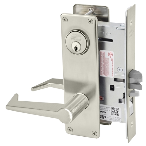 Mortise Lock Satin Nickel Plated Clear Coated