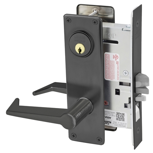 Mortise Lock Black Oxidized Bronze, Oil Rubbed