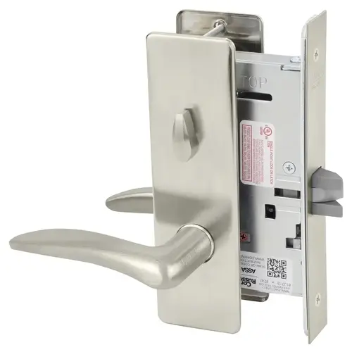 Mortise Lock Satin Nickel Plated Clear Coated