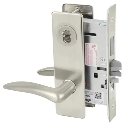 Mortise Lock Satin Nickel Plated Clear Coated