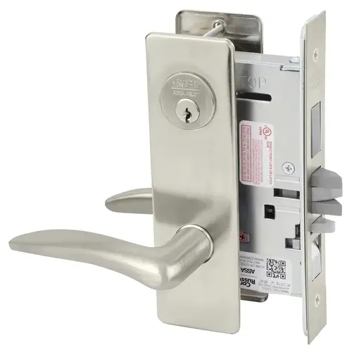 Mortise Lock Satin Nickel Plated Clear Coated